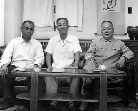 陈氏三兄弟1961年摄于北京，从左至右：陈孟熙、陈修和、陈毅